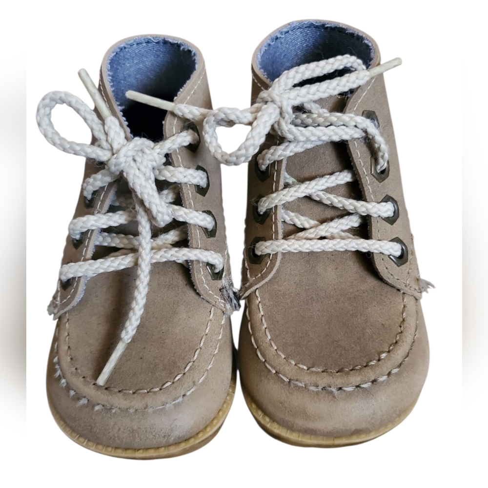 Vintage Tan Leather Boots Toddler Size 3